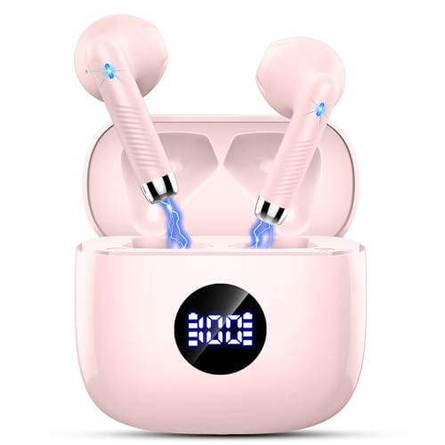 Wireless Earbuds, Bluetooth Headphones 5.4 HiFi Stereo, in Ear Earphones with ENC Noise Cancelling Mics, 40H Playback Bluetooth Earbuds with Mini Case, IP7 Waterproof Ear Buds with LED Display, USB C