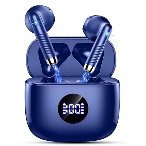 Wireless Earbuds, Bluetooth Headphones 5.4 HiFi Stereo, in Ear Earphones with ENC Noise Cancelling Mics, 40H Playback Bluetooth Earbuds with Mini Case, IP7 Waterproof Ear Buds with LED Display, USB C