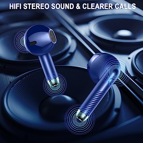 Wireless Earbuds, Bluetooth Headphones 5.4 HiFi Stereo, in Ear Earphones with ENC Noise Cancelling Mics, 40H Playback Bluetooth Earbuds with Mini Case, IP7 Waterproof Ear Buds with LED Display, USB C