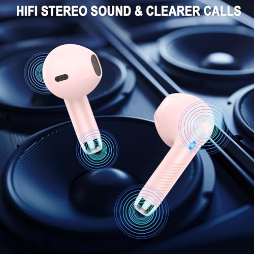 Wireless Earbuds, Bluetooth Headphones 5.4 HiFi Stereo, in Ear Earphones with ENC Noise Cancelling Mics, 40H Playback Bluetooth Earbuds with Mini Case, IP7 Waterproof Ear Buds with LED Display, USB C