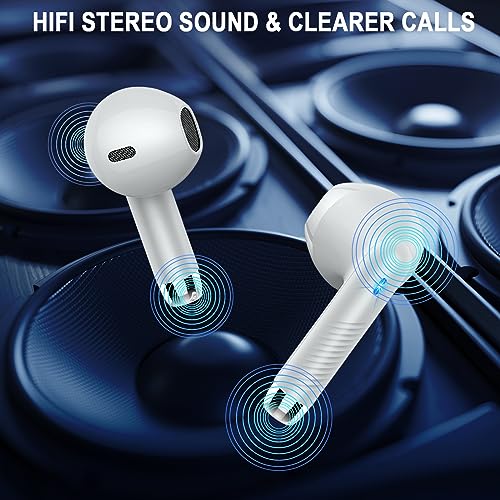 Wireless Earbuds, Bluetooth Headphones 5.4 HiFi Stereo, in Ear Earphones with ENC Noise Cancelling Mics, 40H Playback Bluetooth Earbuds with Mini Case, IP7 Waterproof Ear Buds with LED Display, USB C