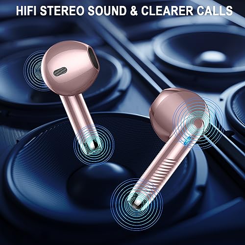 Wireless Earbuds, Bluetooth Headphones 5.4 HiFi Stereo, in Ear Earphones with ENC Noise Cancelling Mics, 40H Playback Bluetooth Earbuds with Mini Case, IP7 Waterproof Ear Buds with LED Display, USB C